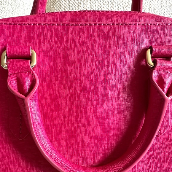 Furla Saffiano Fuschia Leather Handbag - Picture 4 of 9